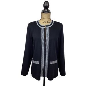 Exclusively MISOOK Sweater Jacket Black Gray